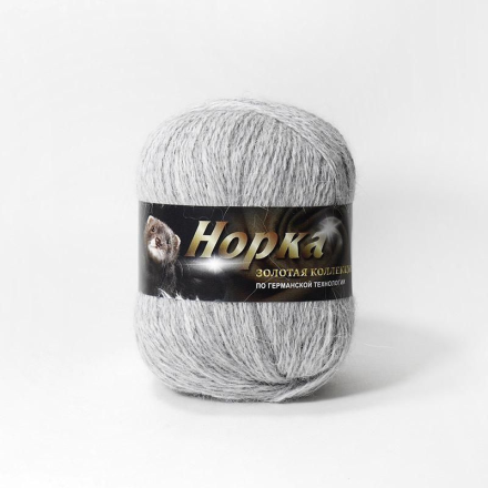 Норка длинноворсная (Color city) 802 св.серый, пряжа 50г