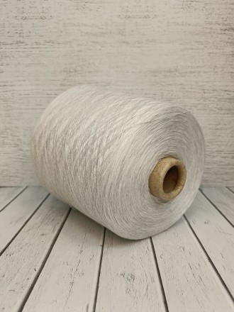 Delave 16 (Profilo SNC) цв.White Mel, пряжа бобинная итальянская 1г