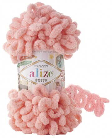 Puffy (Alize) 529 неж.персик, пряжа 100г