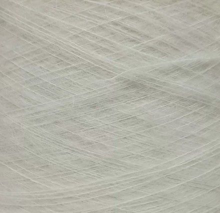 KidMohair (Filati) 912 белый, пряжа бобинная итальянская 1г