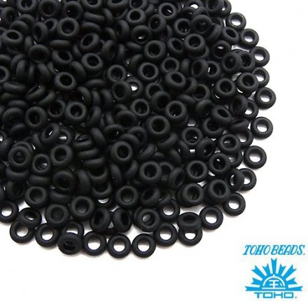 TOHO Demi Round №8 0049F черный матовый непрозрачный, бисер 5 г (Япония)