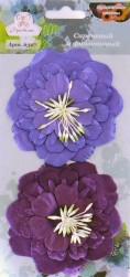 6327 &quot;Сиреневый и фиолетовый&quot; бумажные цветы &quot;Рукоделие&quot;