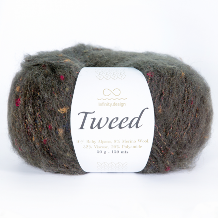 Tweed (Infinity) 8264 зеленый, пряжа 50г