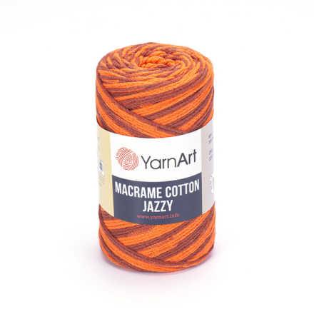 Macrame Cotton Jazzy (Yarnart) 1219 апельсин-терракот, пряжа 250г