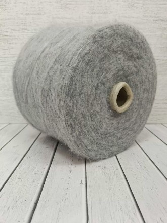 KidMohair (Filati) 1081 серый, пряжа бобинная итальянская 1г