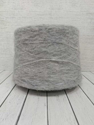 KidMohair (Filati) 1081 серый, пряжа бобинная итальянская 1г