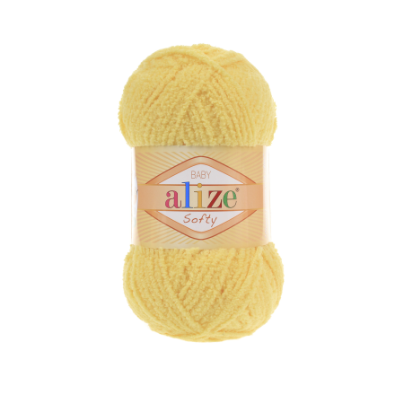 Softy (Alize) 187 желтый, пряжа 50г