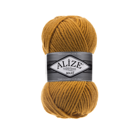 Superlana maxi (Alize) 02 шафран, пряжа 100г