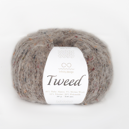 Tweed (Infinity) 2544 светлый беж, пряжа 50г