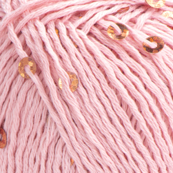Cotton Gold Paillettes (Yarnart) 7108 персик, пряжа 50г