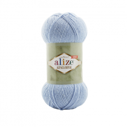 Alpaca royal New (Alize) 356 голубой, пряжа 100г
