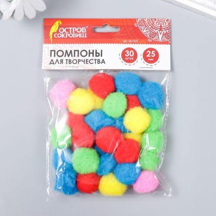 4312670 &quot;Бомбошки&quot; мини-помпончики 25мм 30шт