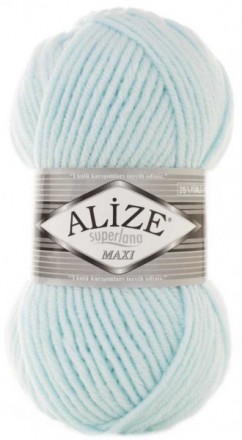 Superlana maxi (Alize) 522 мята, пряжа 100г