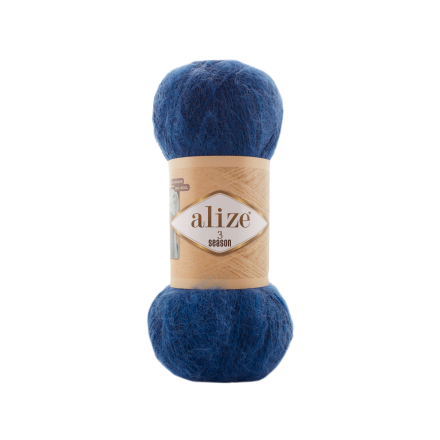 3 Season (Alize) 409 тёмно-синий, пряжа 100г