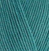 Cotton Gold (Alize) 156 синее море, пряжа 100г