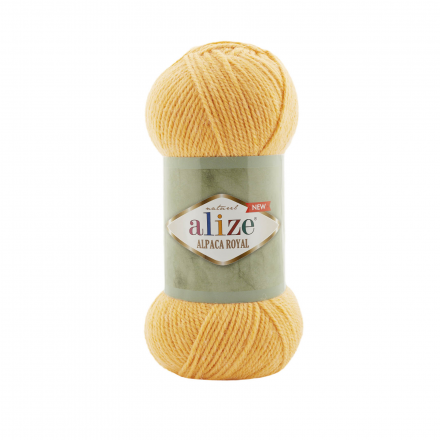 Alpaca royal New (Alize) 423 желтый, пряжа 100г