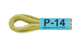 Р-14 фисташковый-бл.желтый, нитки мулине меланж Gamma 8м