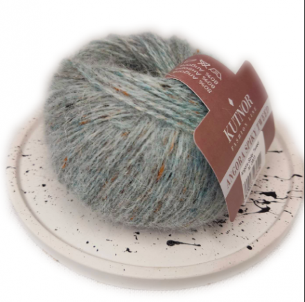 Angora Spiky Tweed (Kutnor) 0603 зеленый лёд, пряжа 25г