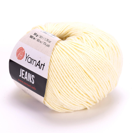 Jeans (Yarnart) 86 св.желтый, пряжа 50г