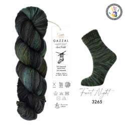 Happy Feet (Gazzal) 3265 шторм, пряжа 100г