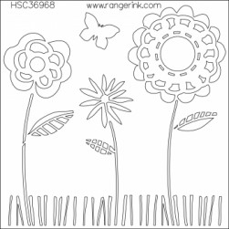 RI-HSC36968 Трафарет-маска пластиковая SUMMER GARDEN
