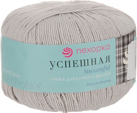 Успешная (Пехорка) 08 св.серый, пряжа 50г
