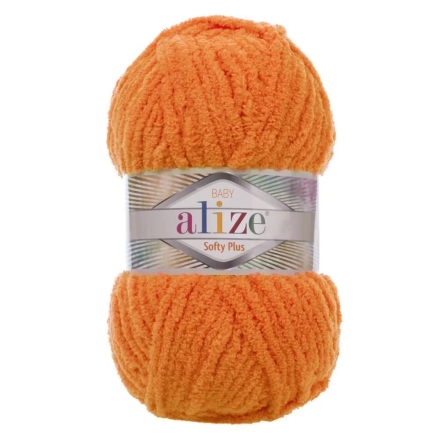 Softy Plus (Alize) 06 оранжевый, пряжа 100г