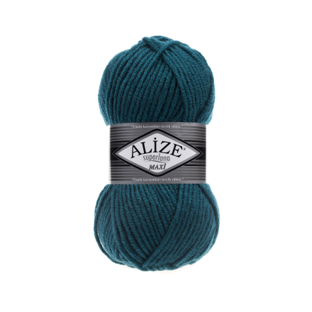Superlana maxi (Alize) 212 морская волна, пряжа 100г