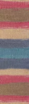 Diva Batik (Alize) 7399 песок-коралл-бирюза, пряжа 100г