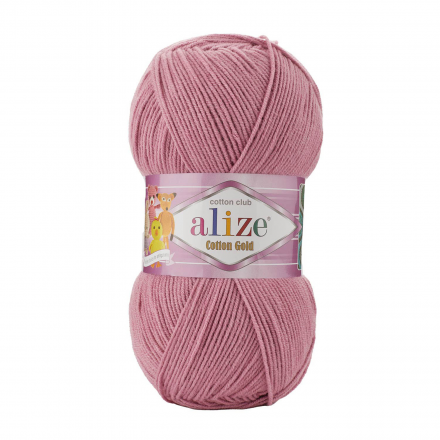 Cotton Gold (Alize) 676 сухая роза, пряжа 100г