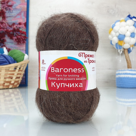 Купчиха (ТКФ) 251 коричневый, пряжа 100г