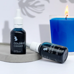 COLORUS синий (жирорастворимый) краситель жидкий для свечей 30г