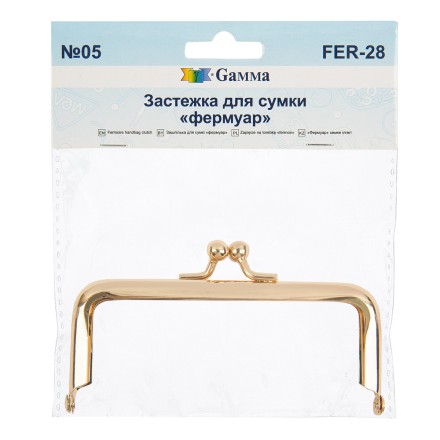 FER-28 под золото, фермуар, 10,5х6 см
