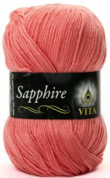 Sapphire (Vita) 1526 коралл, пряжа 100г