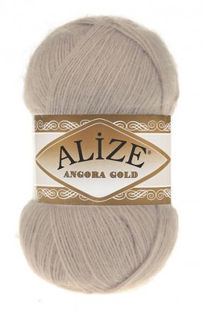 Angora Gold (Alize) 506 молочно-бежевый, пряжа 100г