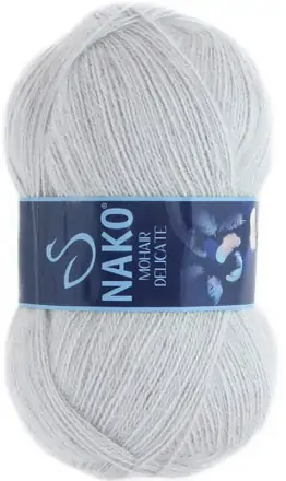 Mohair Delicate (Nako) 2549-6152 светло-серый, пряжа 100г