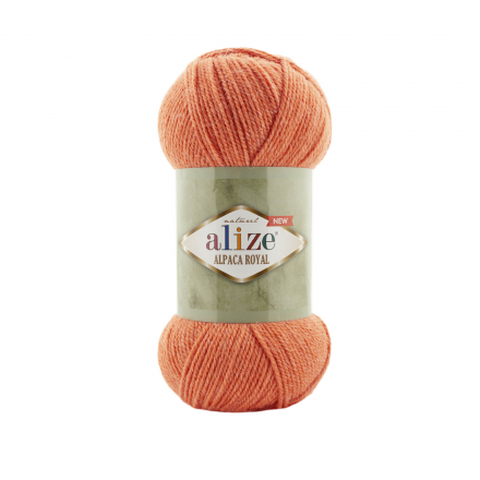 Alpaca royal New (Alize) 692 оранжевый, пряжа 100г