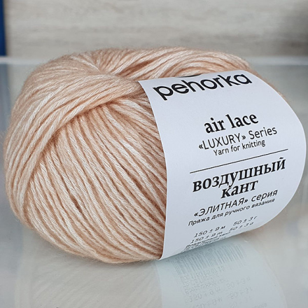 Воздушный кант (Пехорка) 72 светлый персик, пряжа 50г