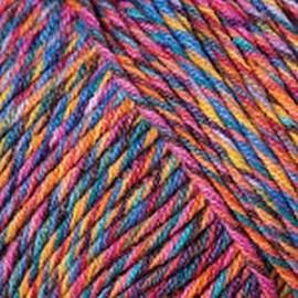Jeans Tropical (Yarnart) 612 радуга, пряжа 50г