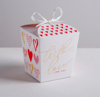 4527030 &quot;With love&quot; бонбоньерка 7,5х8х7,5 см