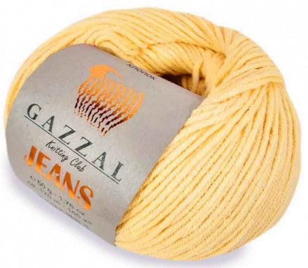 Jeans (Gazzal) 1123 св.желтый, пряжа 50г